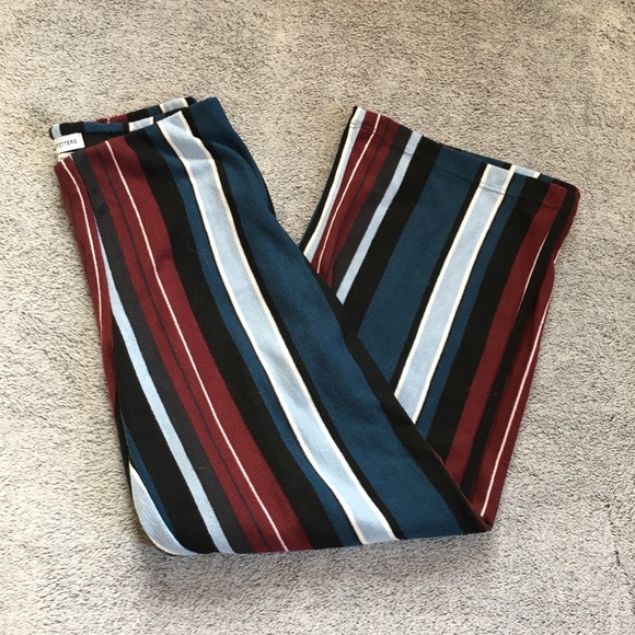Urban Outfitters Pants - Urban Outfitters Maroon Blue Stripe Knit Pant